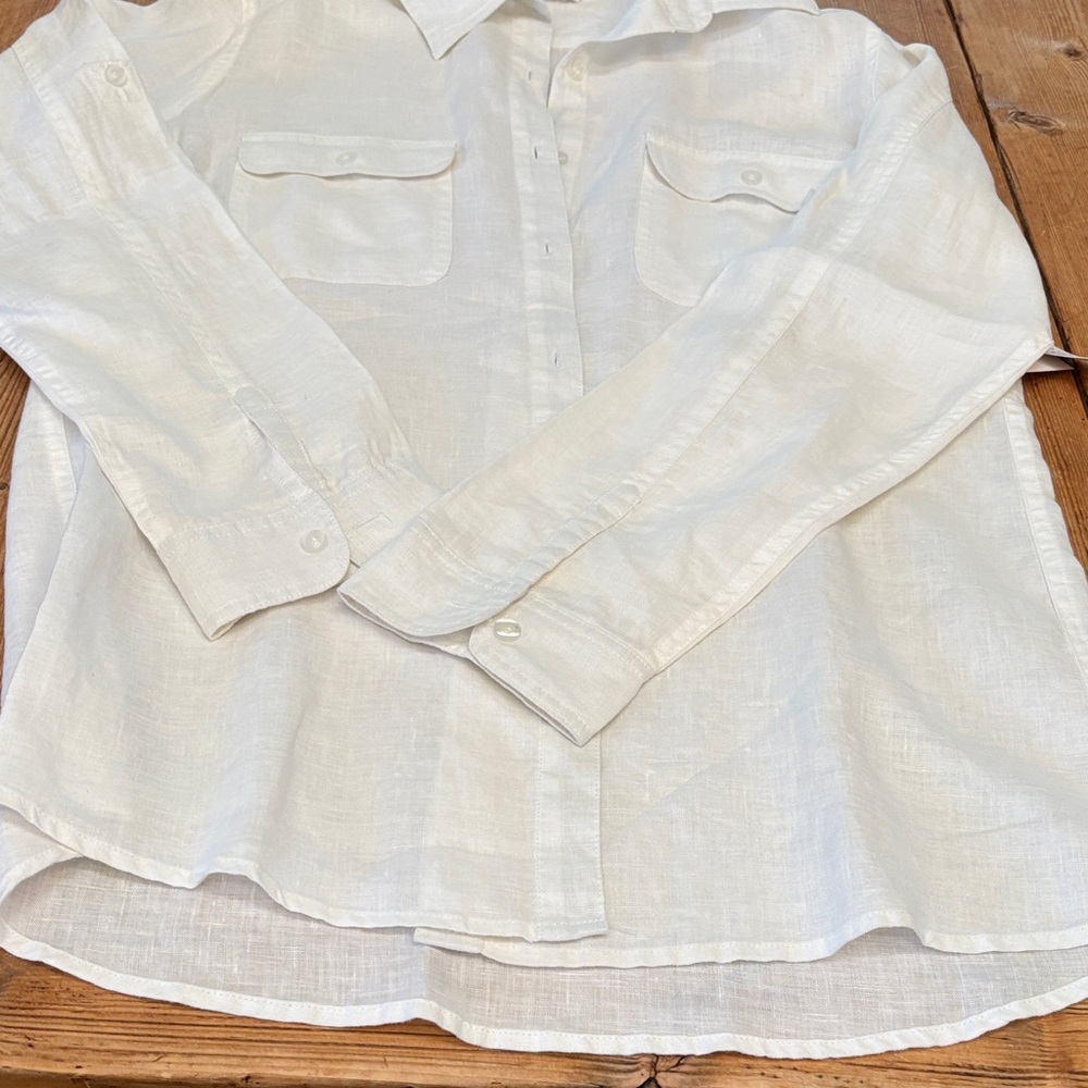 La Blanca White Casual Button Down Shirt
